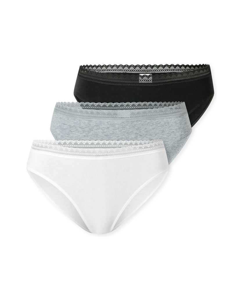 SCHIESSER-Damen-Slip-3er-Pack-schwarz