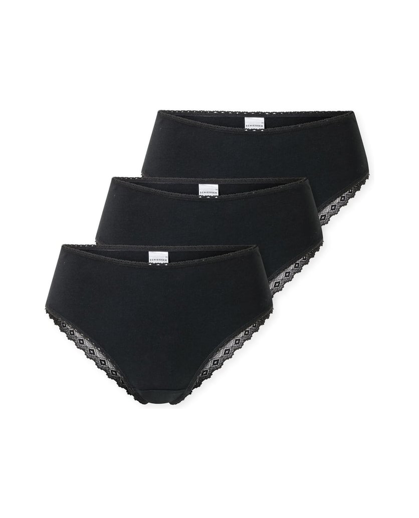 SCHIESSER-Damen-Slip-3er-Pack-schwarz
