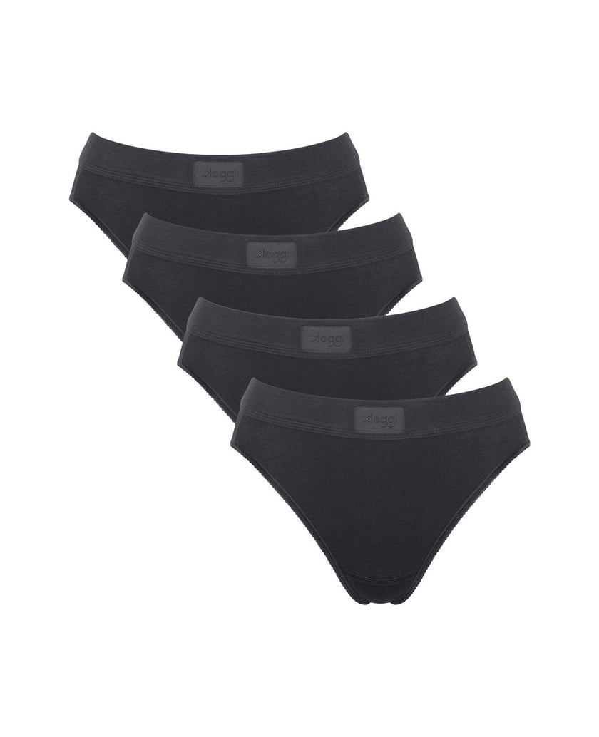 Sloggi-Damen-Slip-4er-Pack-Double-Comfort-Tai-4P-schwarz
