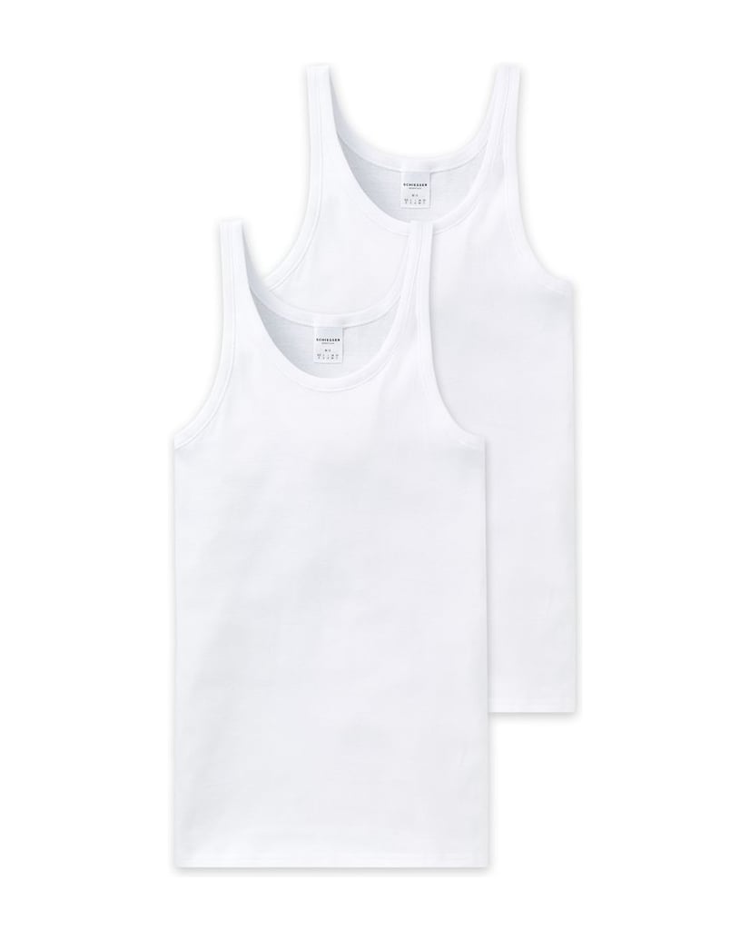 SCHIESSER-Herren-Unterhemd-2er-Pack-ESSENTIALS-weiss