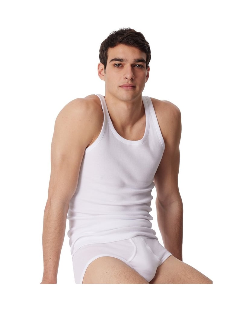 SCHIESSER-Herren-Unterhemd-2er-Pack-ESSENTIALS-weiss