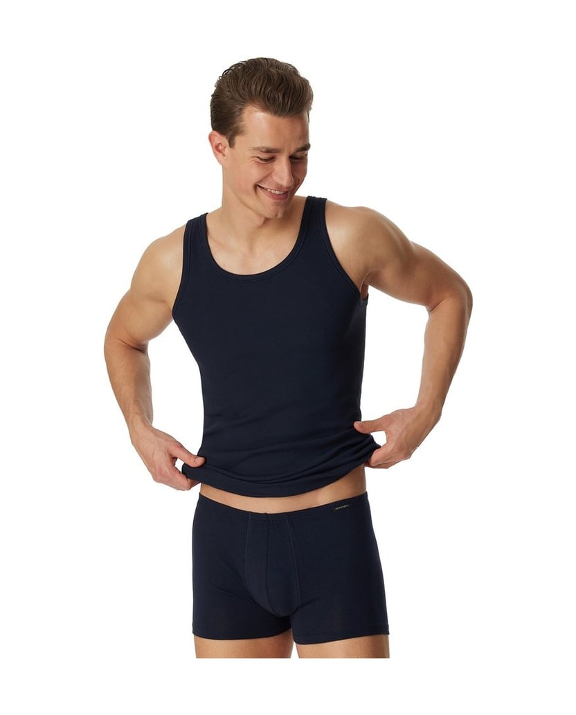 SCHIESSER-Herren-Unterhemd-2er-Pack-ESSENTIALS-weiss