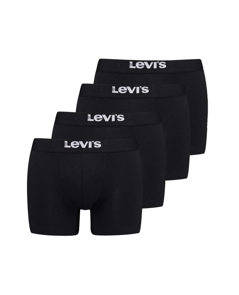 Levis-Herren-Boxershort-4er-Pack-SOLID-BASIC-BOXER-BRIEF-ORG-CO-4P-ECOM-schwarz