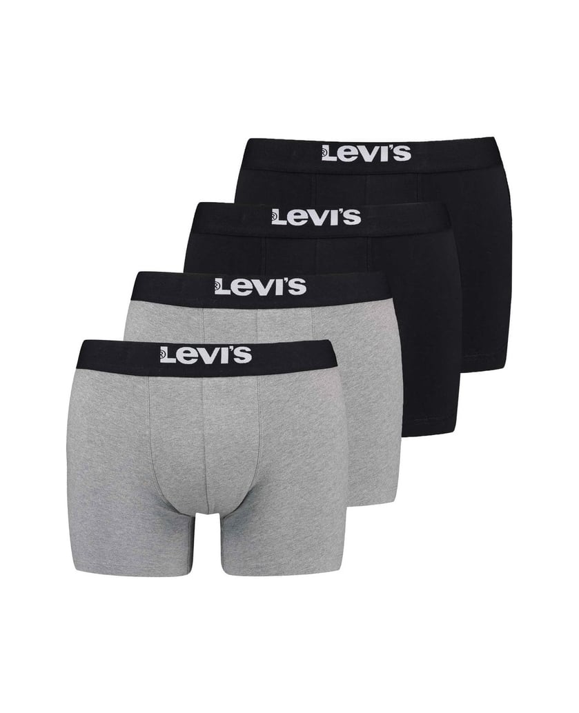 Levis-Herren-Boxershort-4er-Pack-SOLID-BASIC-BOXER-BRIEF-ORG-CO-4P-ECOM-schwarz