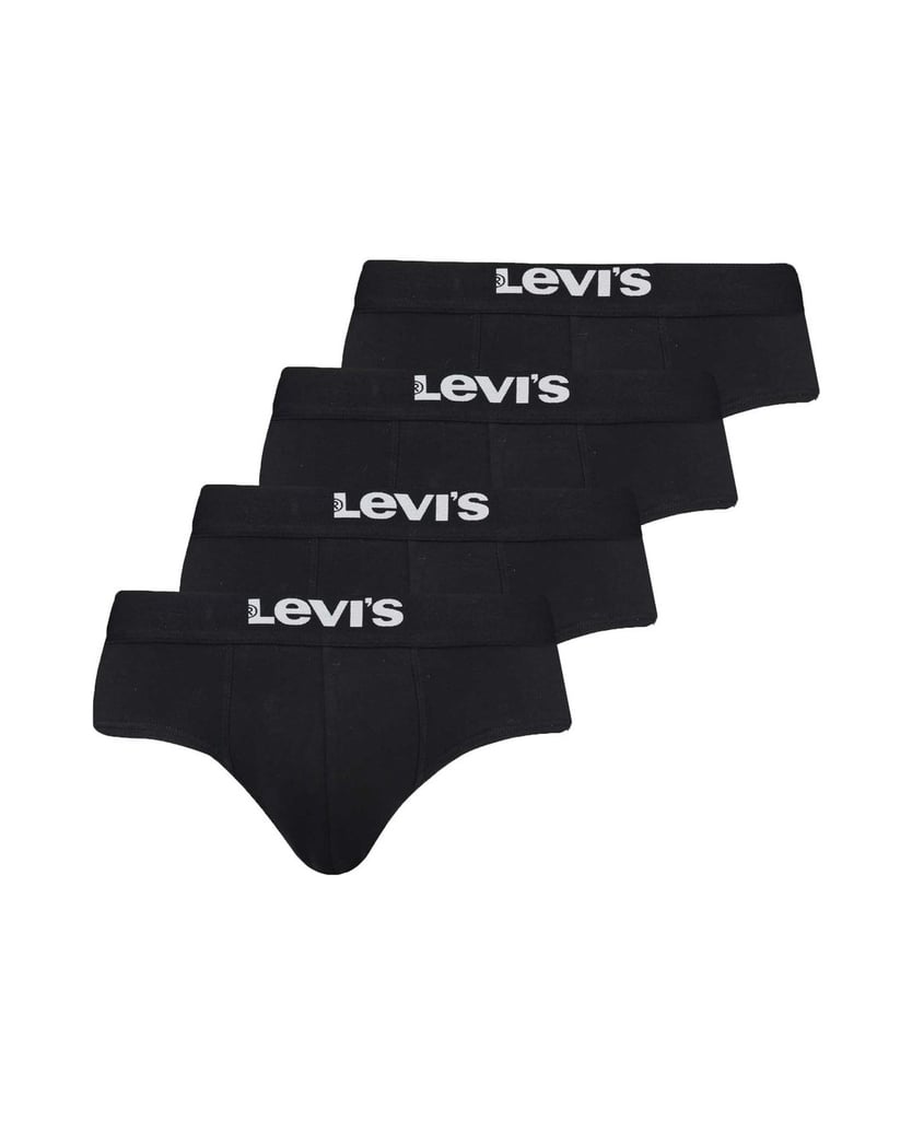 Levis-Herren-Slip-4er-Pack-SOLID-BASIC-BRIEF-ORG-CO-4P-ECOM-schwarz