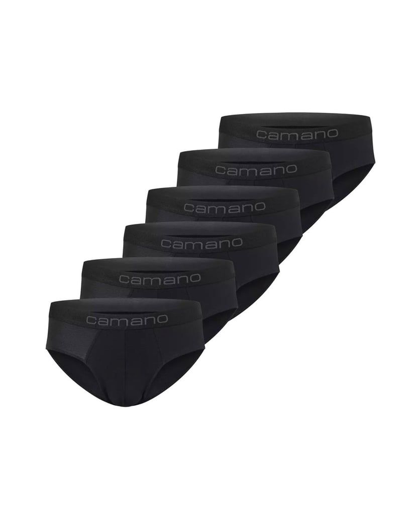 Camano-Herren-Slip-6er-Pack-Men-comfort-BCI-Cotton-Slips-6p-in-Box-schwarz