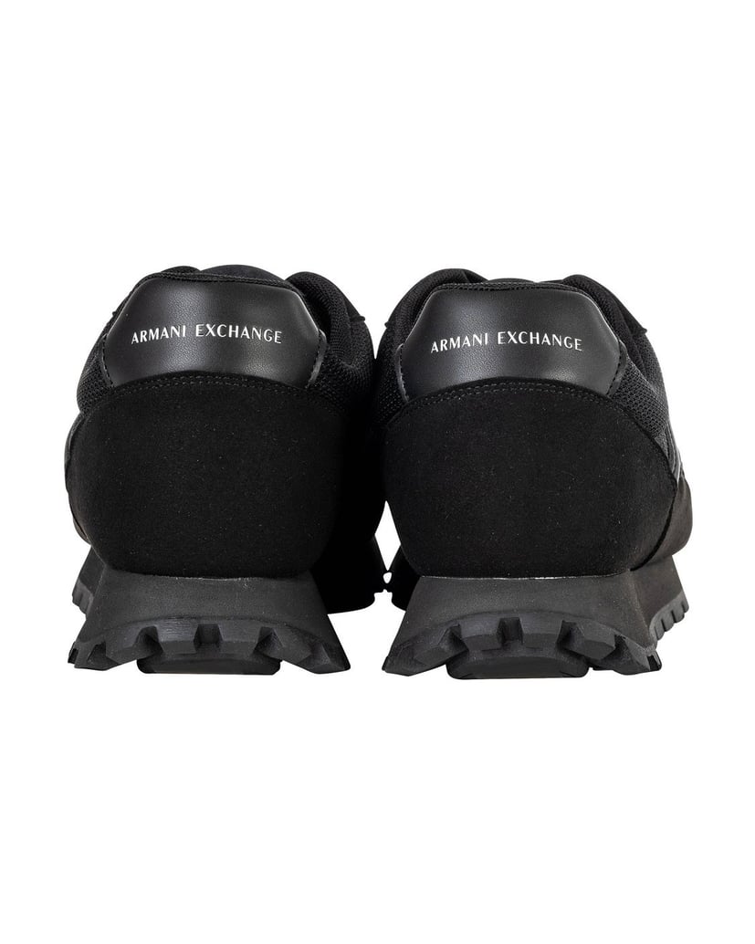 Armani-Exchange-Herren-Sneaker-SNEAKER-DROP-MICROSUEDE+MESH+CALF-PU-schwarz