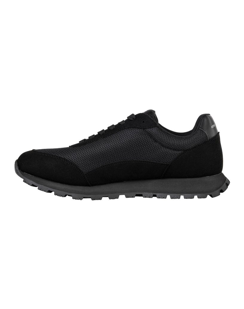 Armani-Exchange-Herren-Sneaker-SNEAKER-DROP-MICROSUEDE+MESH+CALF-PU-schwarz