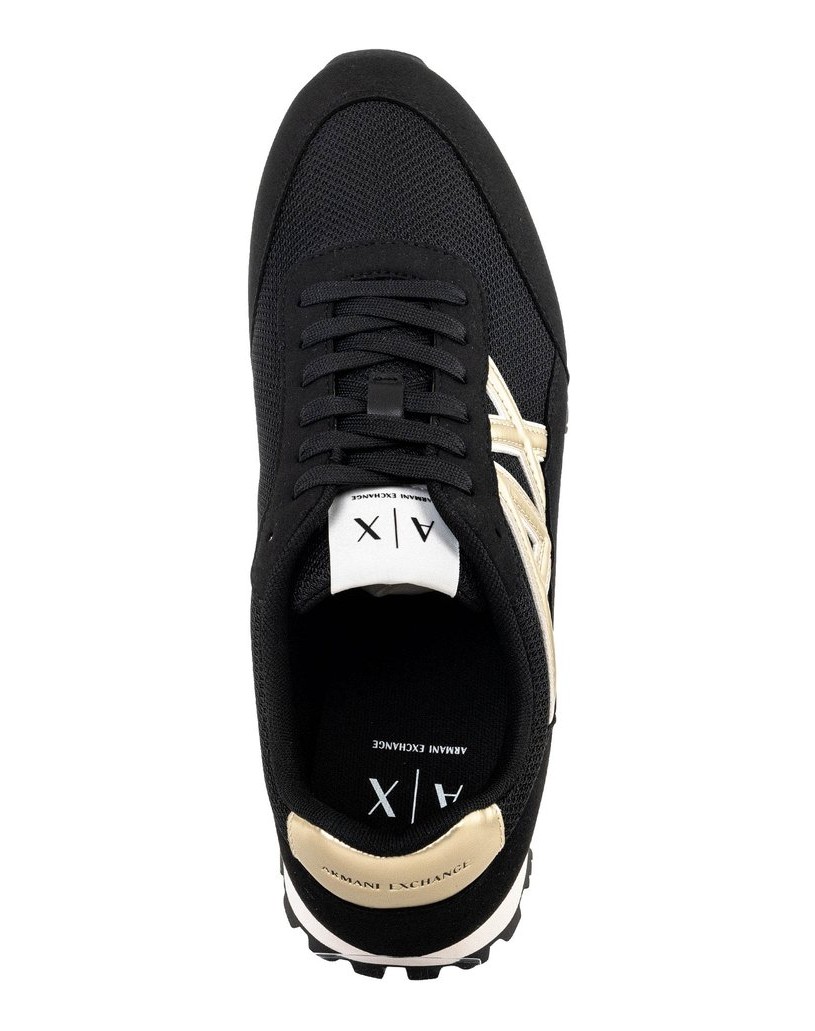 Armani-Exchange-Herren-Sneaker-SNEAKER-DROP-MICROSUEDE+MESH+CALF-PU-gold