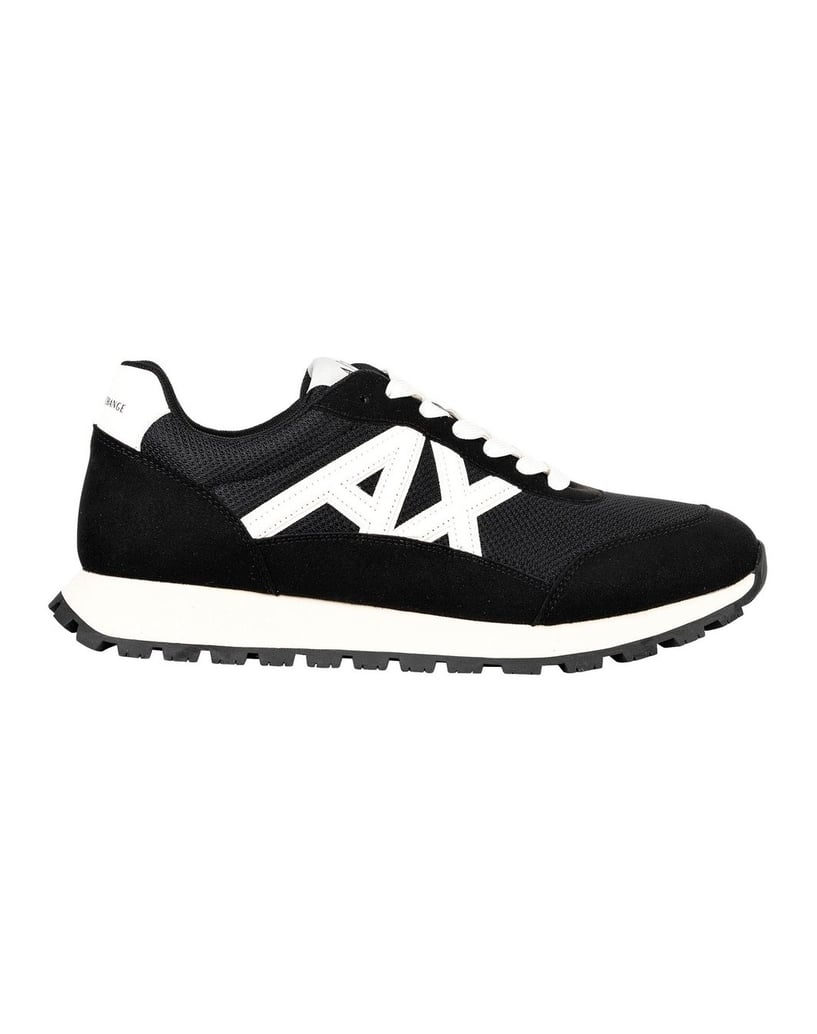Armani-Exchange-Herren-Sneaker-SNEAKER-DROP-MICROSUEDE+MESH+CALF-PU-schwarz