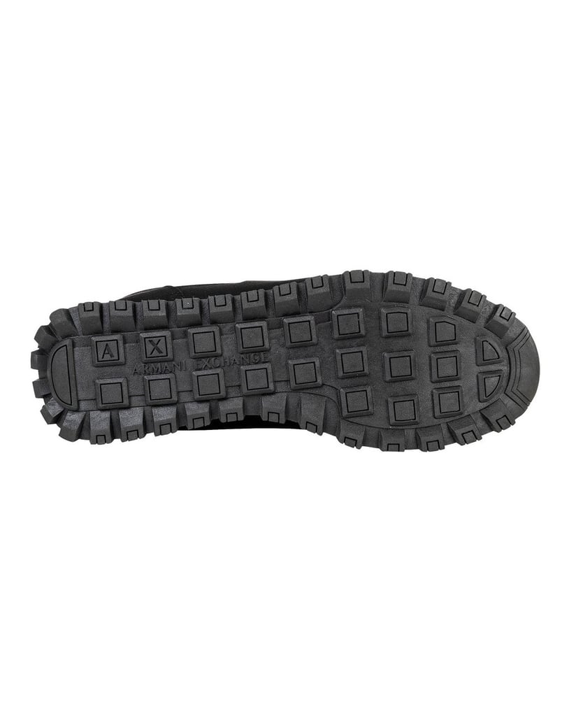 Armani-Exchange-Herren-Sneaker-SNEAKER-DROP-MICROSUEDE+MESH+CALF-PU-schwarz