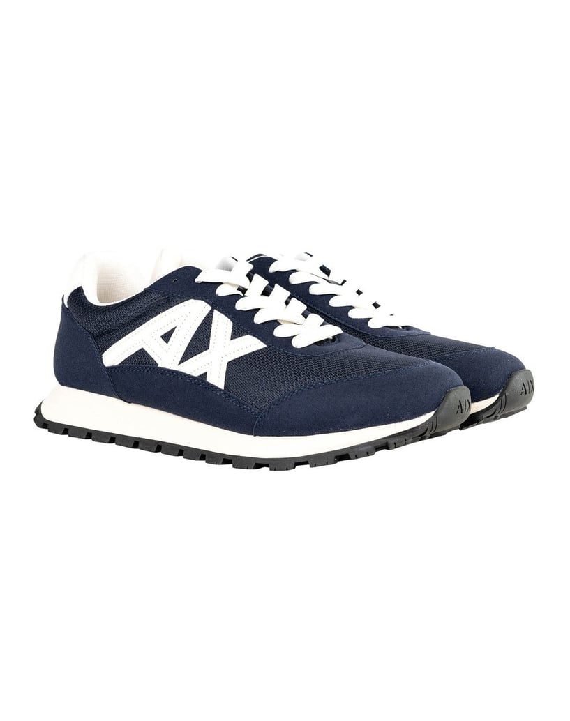 Armani-Exchange-Herren-Sneaker-SNEAKER-DROP-MICROSUEDE+MESH+CALF-PU-schwarz
