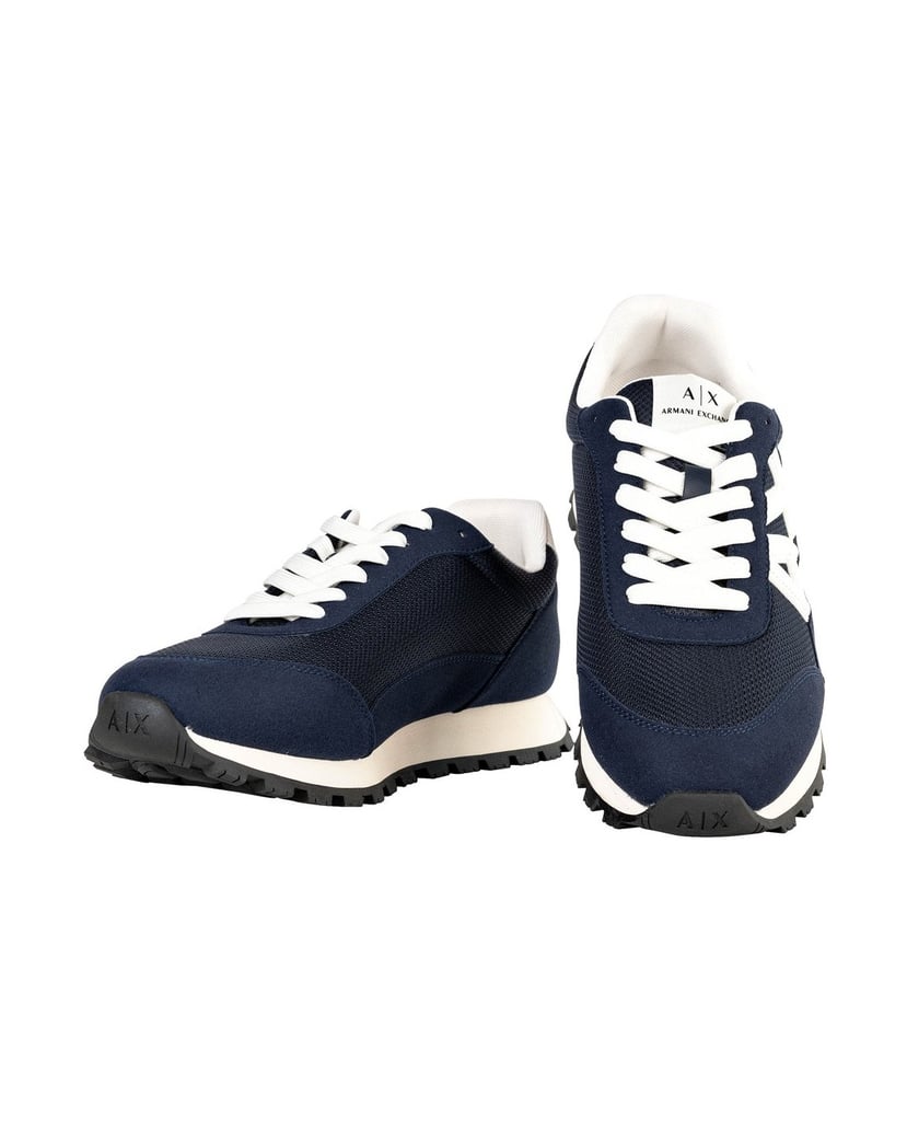 Armani-Exchange-Herren-Sneaker-SNEAKER-DROP-MICROSUEDE+MESH+CALF-PU-schwarz