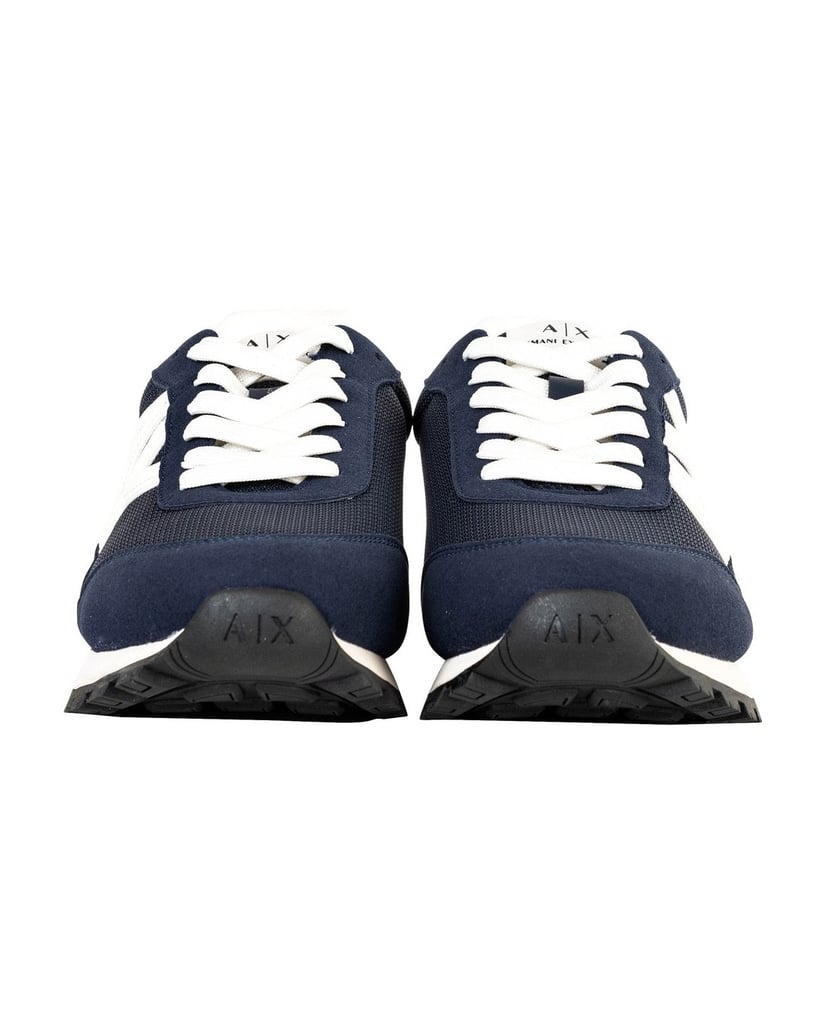 Armani-Exchange-Herren-Sneaker-SNEAKER-DROP-MICROSUEDE+MESH+CALF-PU-schwarz