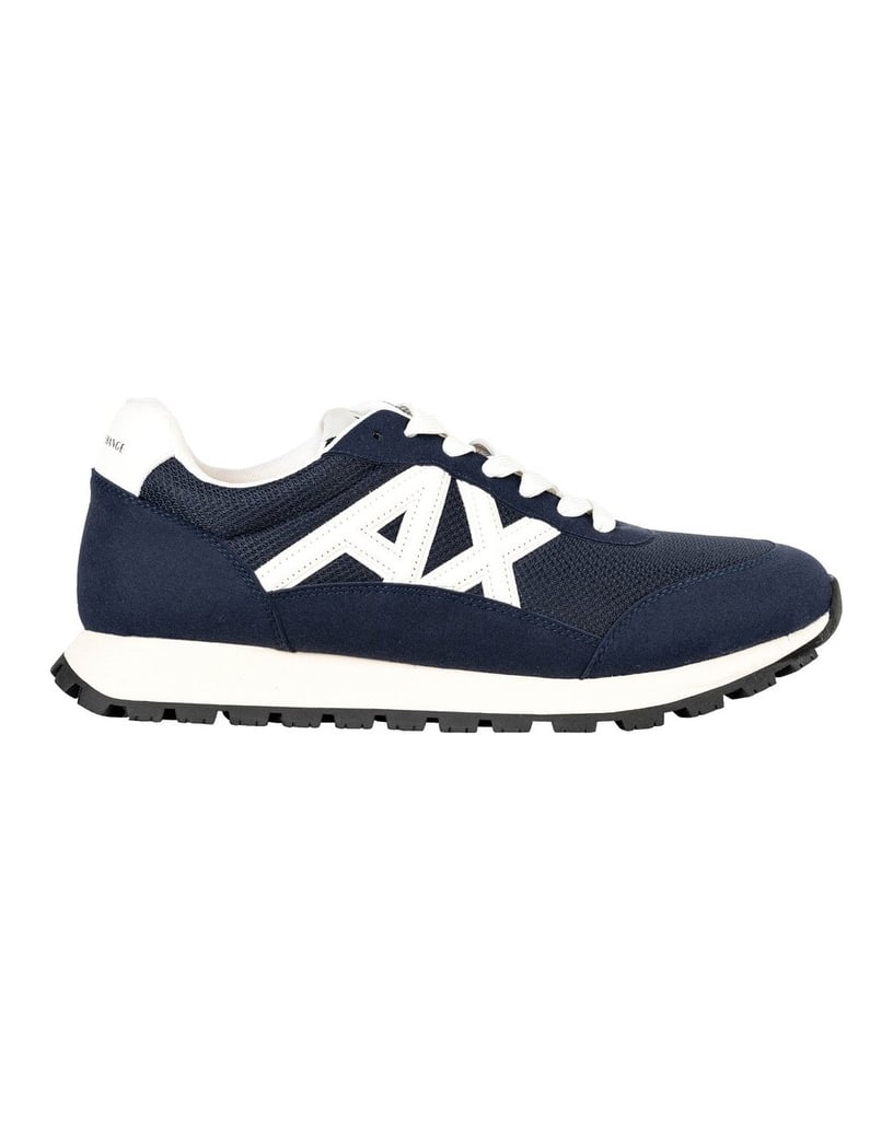 Armani-Exchange-Herren-Sneaker-SNEAKER-DROP-MICROSUEDE+MESH+CALF-PU-schwarz