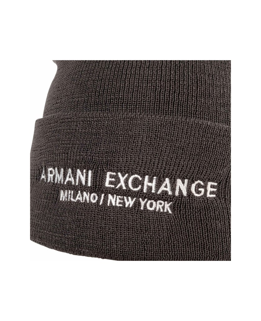 Armani-Exchange-Herren-Mütze-Cappello-Beanie-schwarz