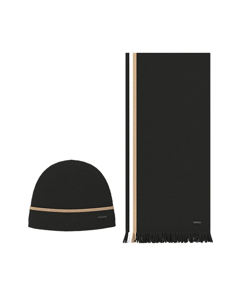 BOSS-Herren-Schal-2er-Pack-Henzo-Set-schwarz
