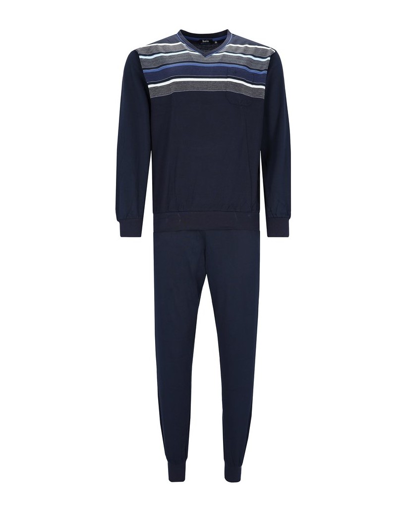 hajo-Herren-Pyjama-dunkelblau