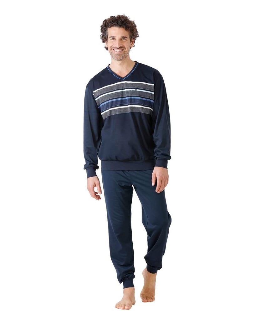hajo-Herren-Pyjama-dunkelblau