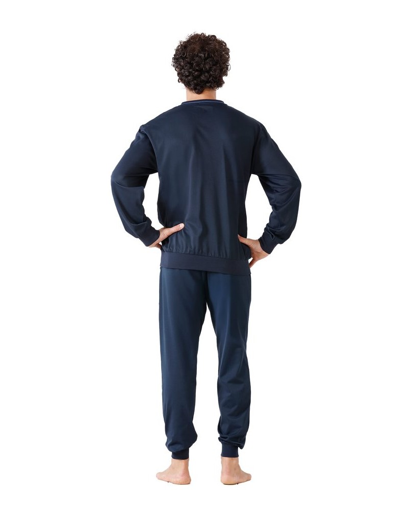 hajo-Herren-Pyjama-dunkelblau