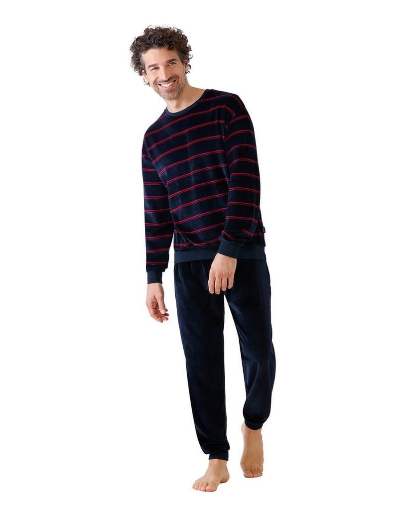 hajo-Herren-Pyjama-dunkelblau