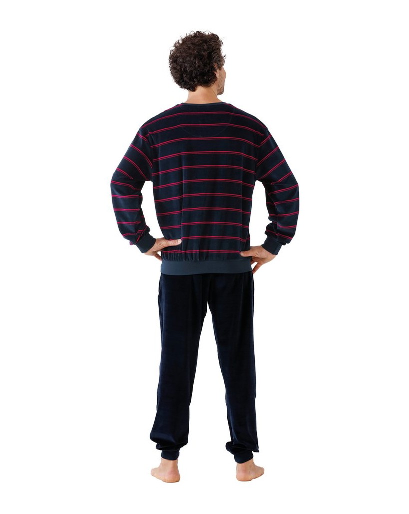 hajo-Herren-Pyjama-dunkelblau