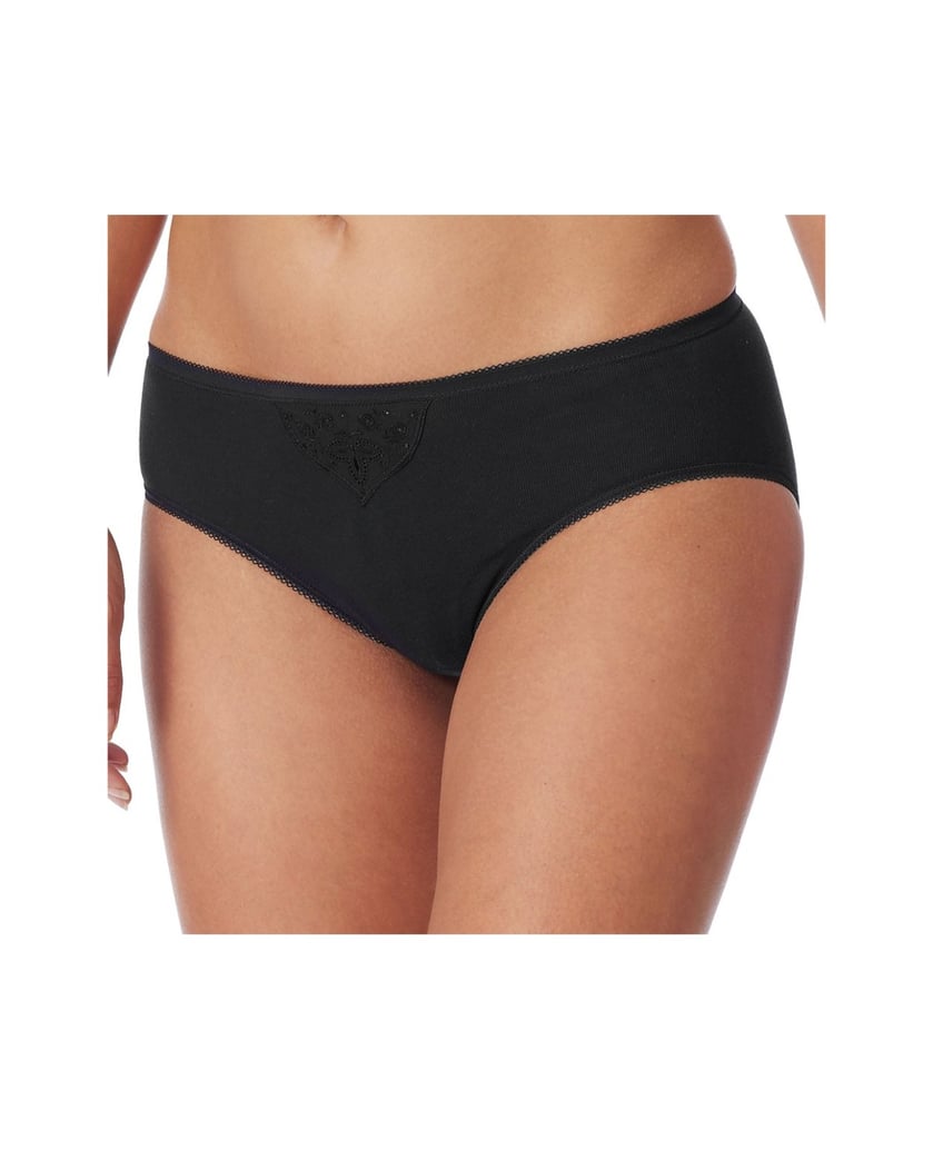 SCHIESSER-Damen-Slip-2er-Pack-Cotton-Essentials-schwarz