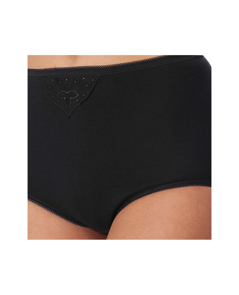 SCHIESSER-Damen-Slip-2er-Pack-Cotton-Essentials-schwarz