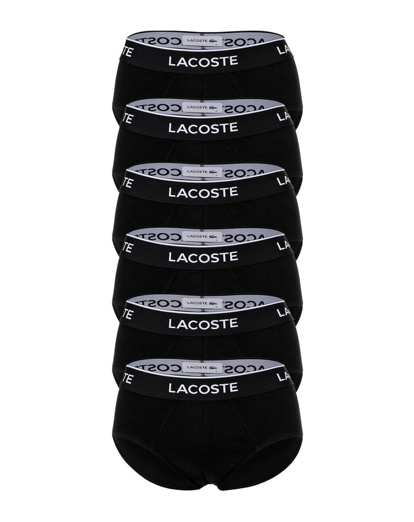 LACOSTE-Herren-Slip-6er-Pack-schwarz