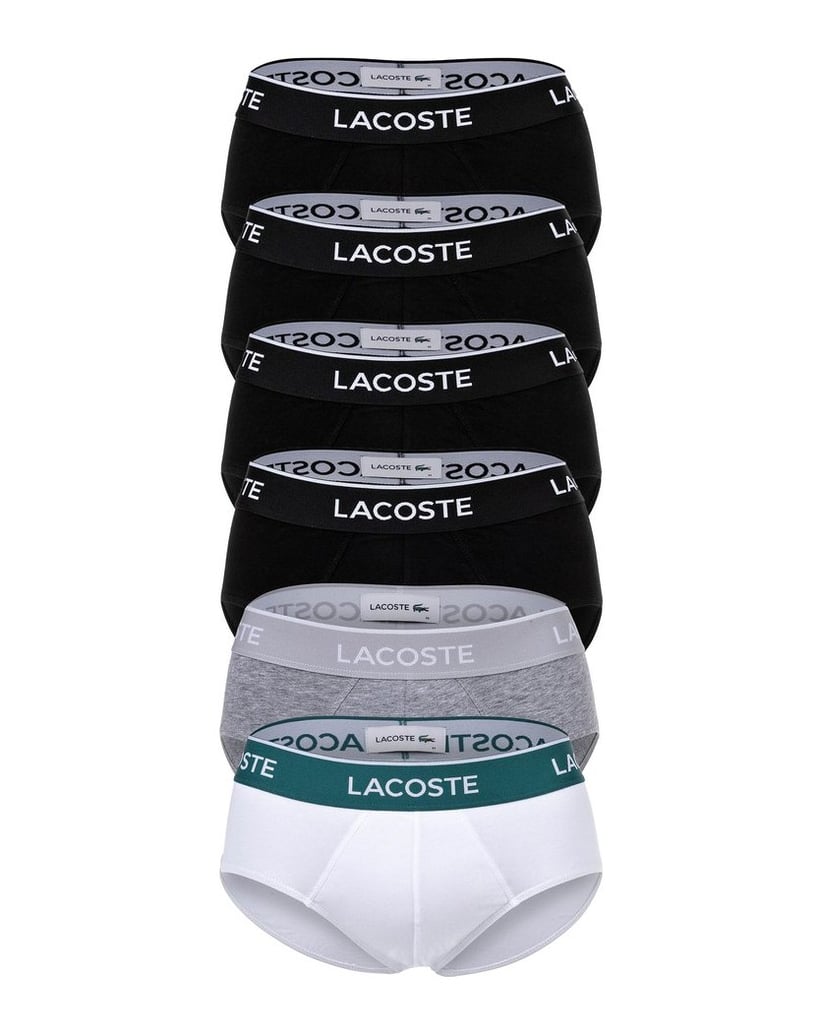 LACOSTE-Herren-Slip-6er-Pack-schwarz