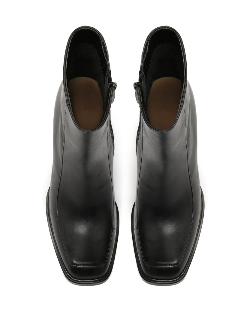 Kazar-Schwarze-Lederstiefel-mit-quadratischer-Spitze-schwarz