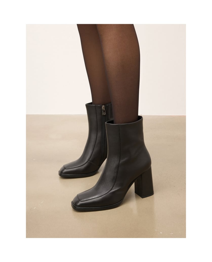 Kazar-Schwarze-Lederstiefel-mit-quadratischer-Spitze-schwarz