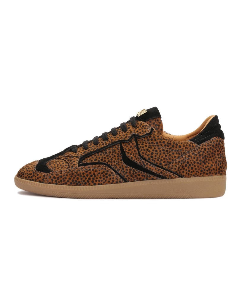Kazar-Turnschuhe-aus-Leder-mit-Naturhaar-braun