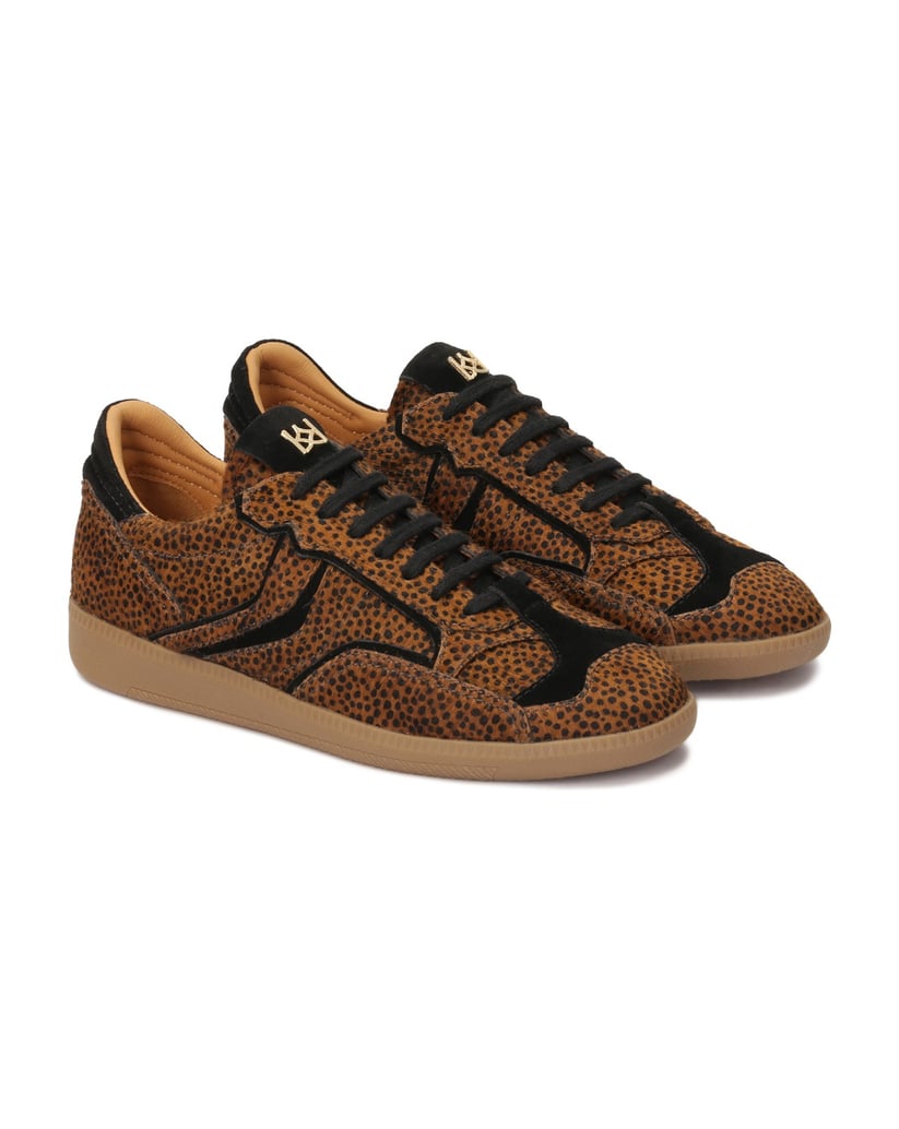 Kazar-Turnschuhe-aus-Leder-mit-Naturhaar-braun
