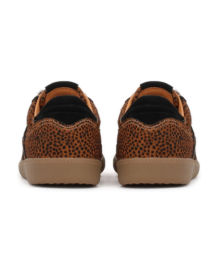Kazar-Turnschuhe-aus-Leder-mit-Naturhaar-braun