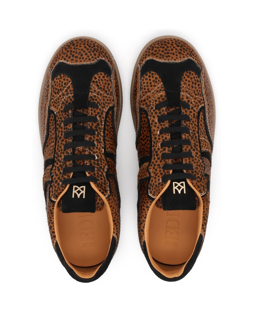 Kazar-Turnschuhe-aus-Leder-mit-Naturhaar-braun