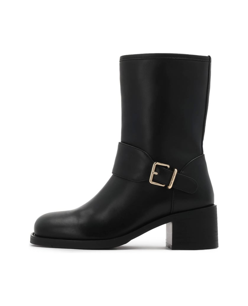 Kazar-Schwarze-Lederstiefel-mit-quadratischer-Spitze-schwarz