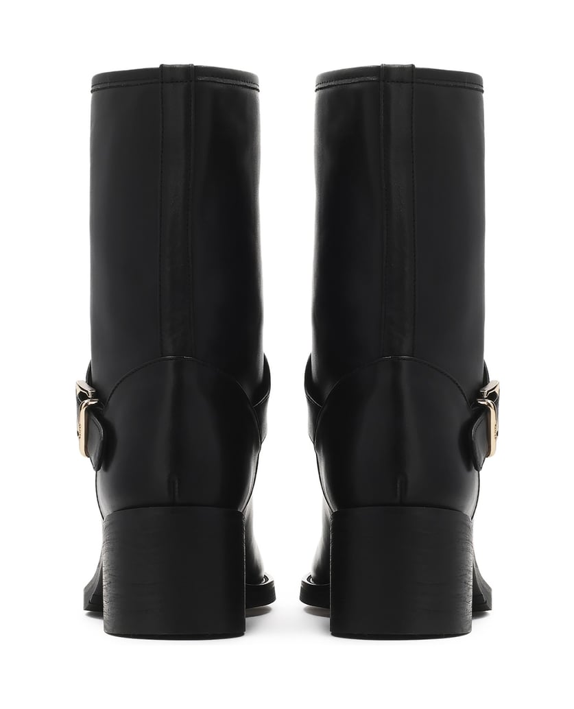 Kazar-Schwarze-Lederstiefel-mit-quadratischer-Spitze-schwarz