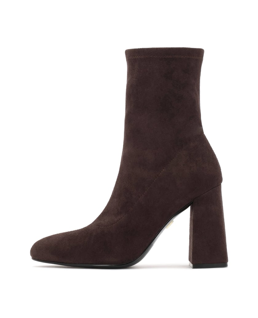Kazar-Braune-Stiefel-mit-Absatz-aus-Stoff-braun