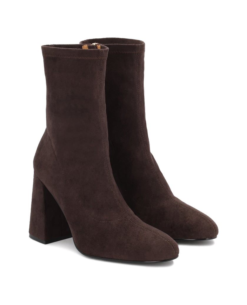 Kazar-Braune-Stiefel-mit-Absatz-aus-Stoff-braun
