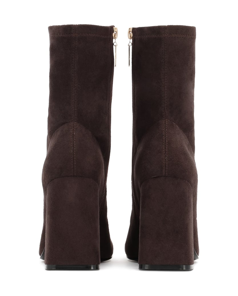 Kazar-Braune-Stiefel-mit-Absatz-aus-Stoff-braun