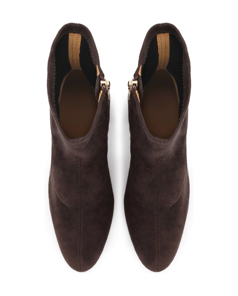 Kazar-Braune-Stiefel-mit-Absatz-aus-Stoff-braun