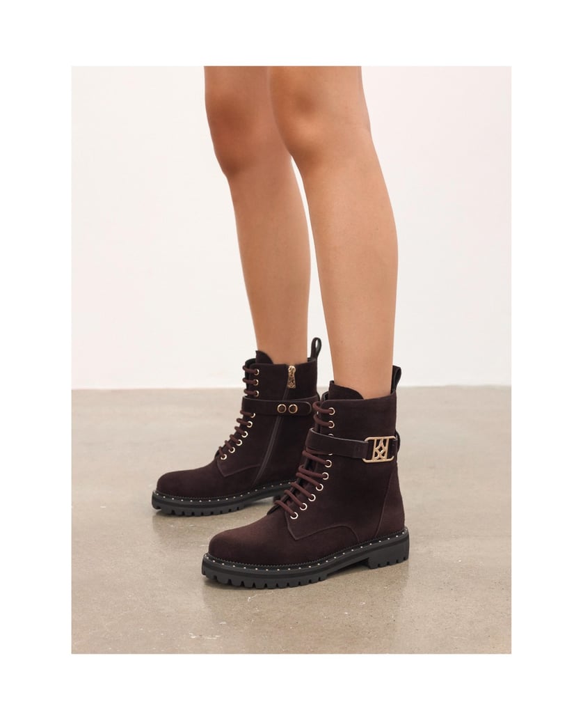 Kazar-Braune-Stiefel-mit-abnehmbarem-Riemen-braun