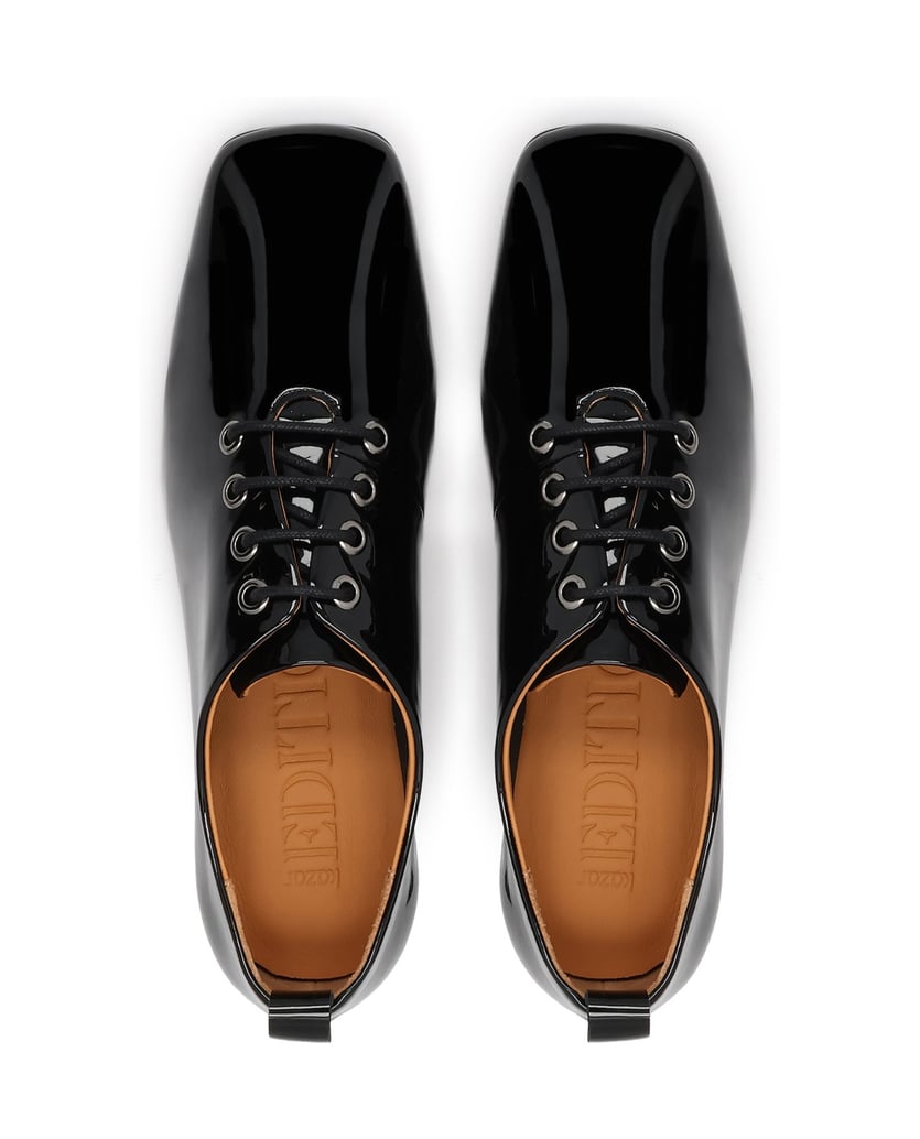 Kazar-Lackleder-Schuhe-mit-Schnürsenkeln-schwarz