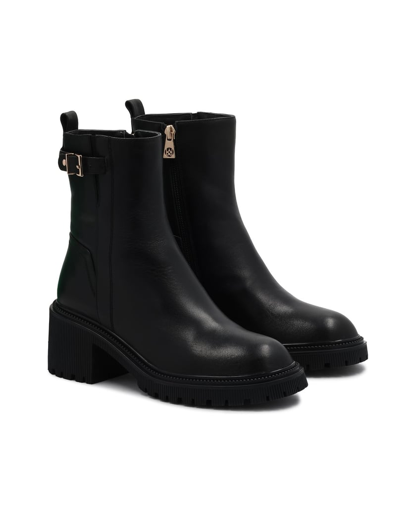 Kazar-Lederstiefel-mit-hohem-Schaft-mit-Reißverschluss-schwarz