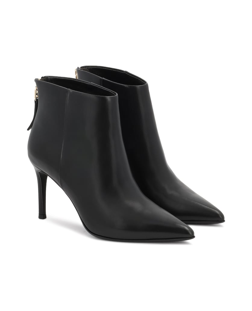 Kazar-Schwarze-Lederstiefel-mit-Stilettoabsatz-und-Reißverschluss-an-der-Rückseite-schwarz