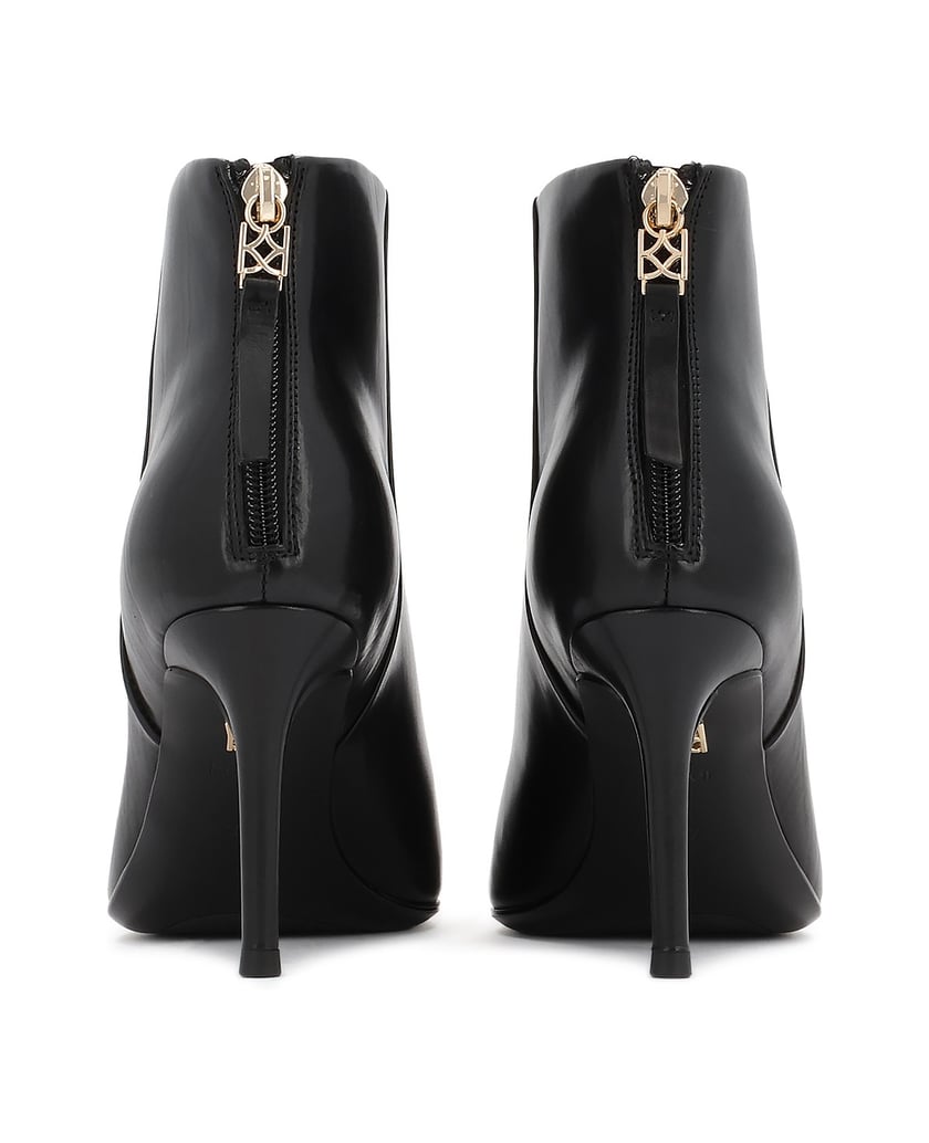 Kazar-Schwarze-Lederstiefel-mit-Stilettoabsatz-und-Reißverschluss-an-der-Rückseite-schwarz