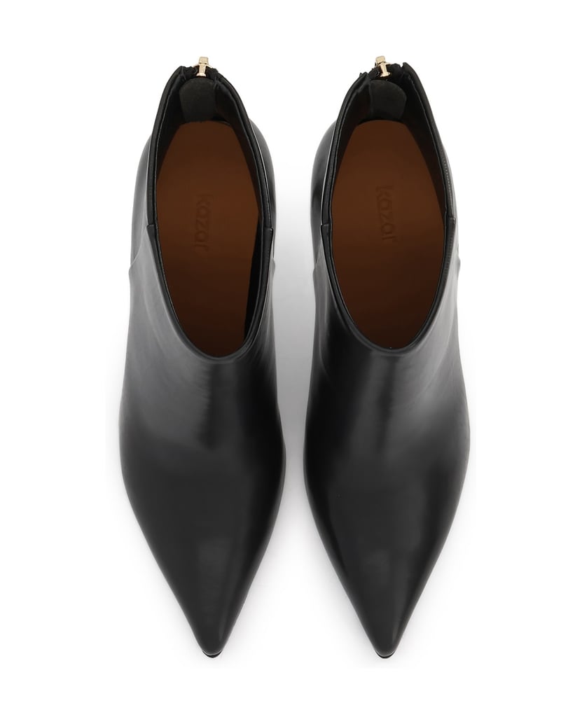 Kazar-Schwarze-Lederstiefel-mit-Stilettoabsatz-und-Reißverschluss-an-der-Rückseite-schwarz