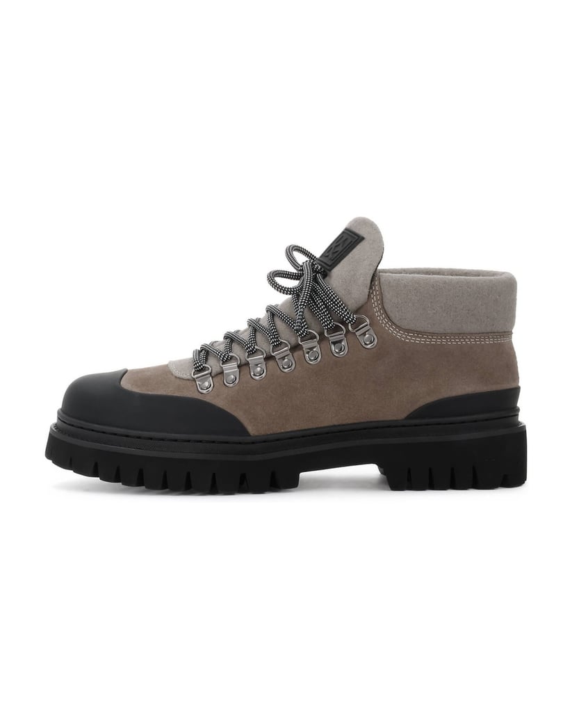 Kazar-Schnürstiefel-aus-kombinierten-Materialien-oliv