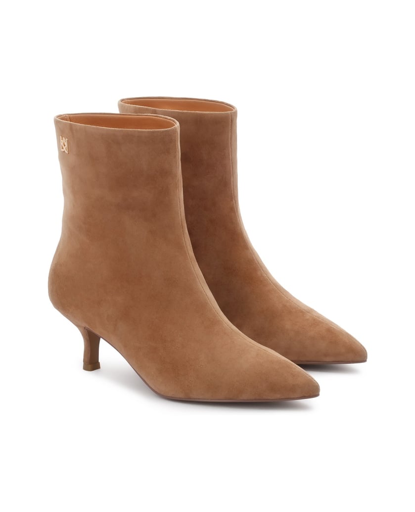 Kazar-Hellbraune-Wildlederstiefel-mit-niedrigem-Stilettoabsatz-camel
